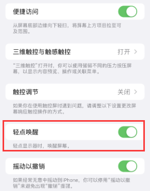 汪场镇苹果授权维修站分享iPhone轻点无法唤醒怎么办 